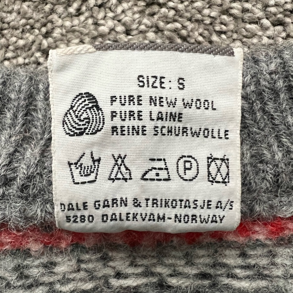 Vintage 1994 Dale of Norway Lillehammer wool sweater gray size S RARE - Picture 3 of 8